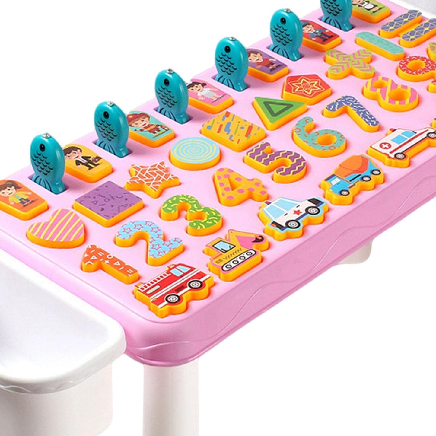 Trendivibe Montessori Puzzle Board Early Preschool Toys Shape Pattern Kids Gifts Block 5In1 Pink Xl Table | Baby Learning Toy |