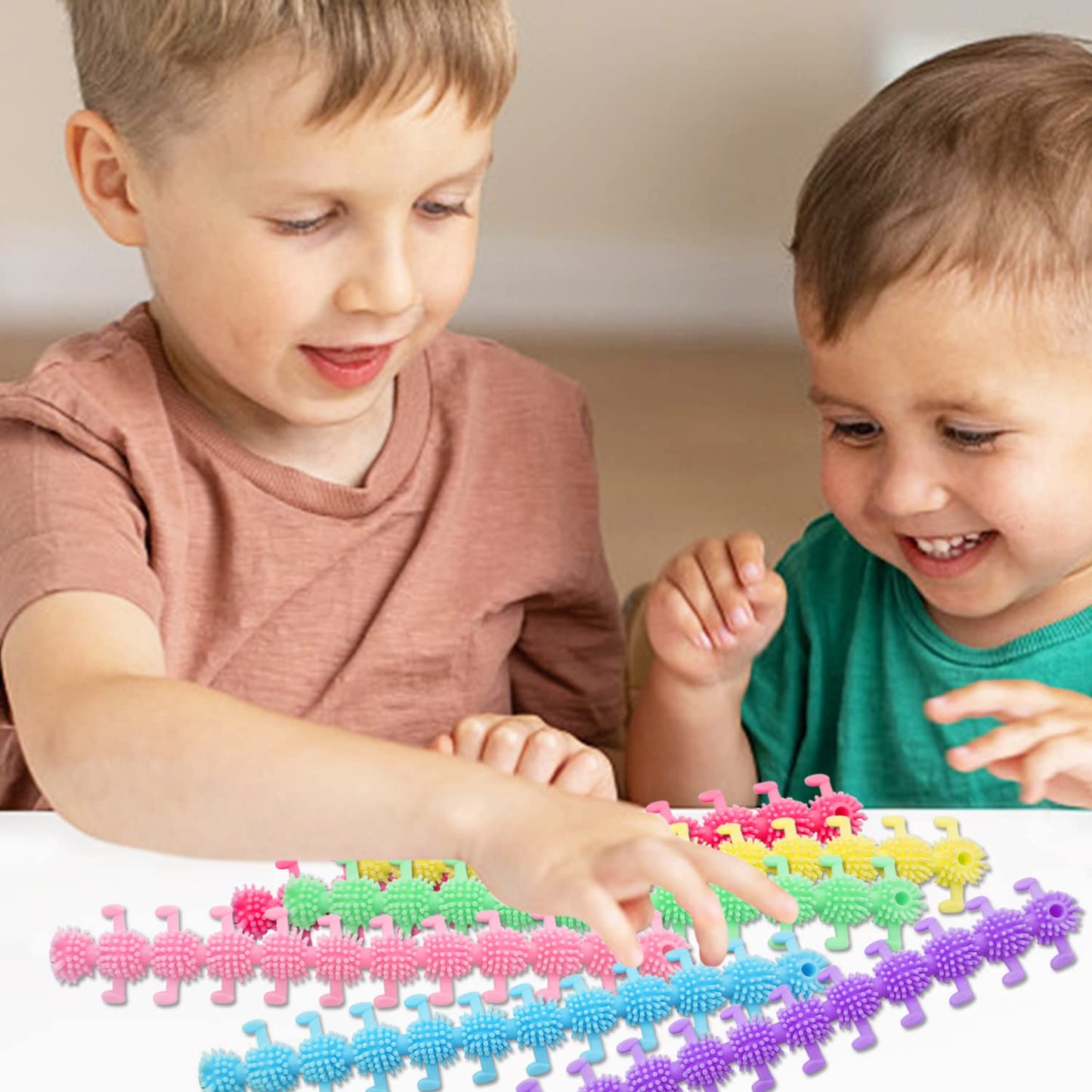 Dshengoo 18 PCS Stretchy String Fidget Toys - Rubber Sensory Stress Relief for Kids & Adults, Goodie Bag Fillers, Party Favors