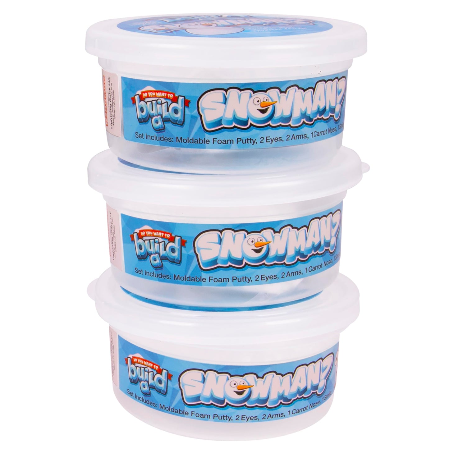 Kangaroo Build A Snowman Kit 3Pk, Do You Want To Build A Snowman, Melting Snowman Putty Kit, Make Snowman Kit, Kids Stocking Stuffers, Toddlers Stocking Stuffers, Snowman Clay Craft Kit, Snowman Craft