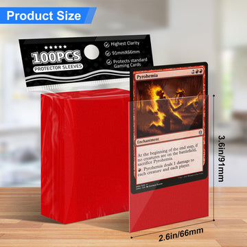 Red Matte Card Sleeves For Mtg, 300 Pieces Perfect Fit Standard Card Sleeves For Trading Card Sports Cards Baseball Cards Tcg Ma