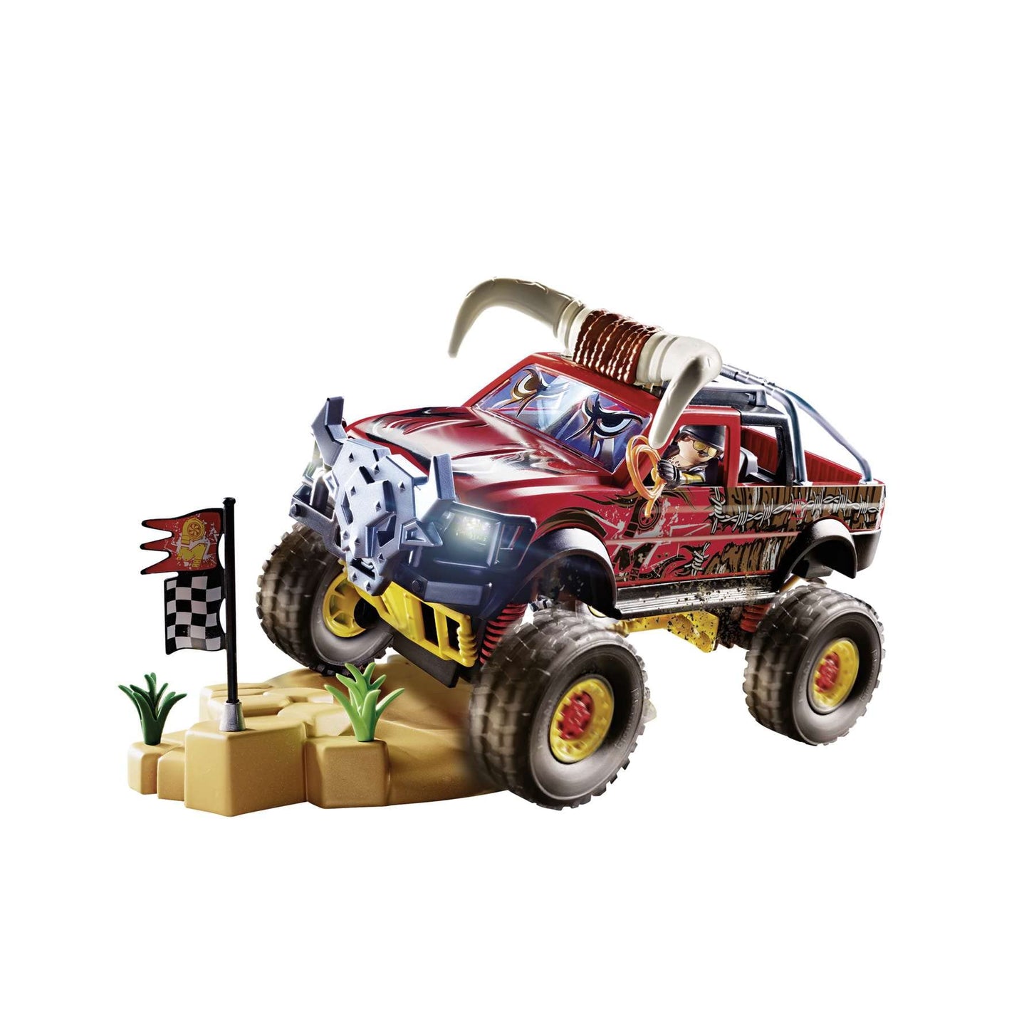 Playmobil Stunt Show Bull Monster Truck - 51.5x28.4x12.4 cm, Multicolor, Plastic, Model 70549
