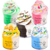 Cloud Slime Kit 5 Pack with Peach Rainbow Lemon Coffee Slime Charms DIY Slime Supplies for Girls and Boys Stress Relief Toy for Kids Education Party Favor Gift and Birthday