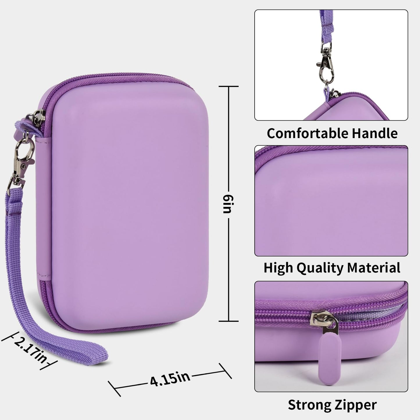 Paiyule Travel Case Compatible With Rg353V/ Rg353Vs/ R36S Retro Handheld Game Console, Handheld Emulator Storage Holder Organizer, Android Game Console Carrying Bag (Box Only) (Purple)