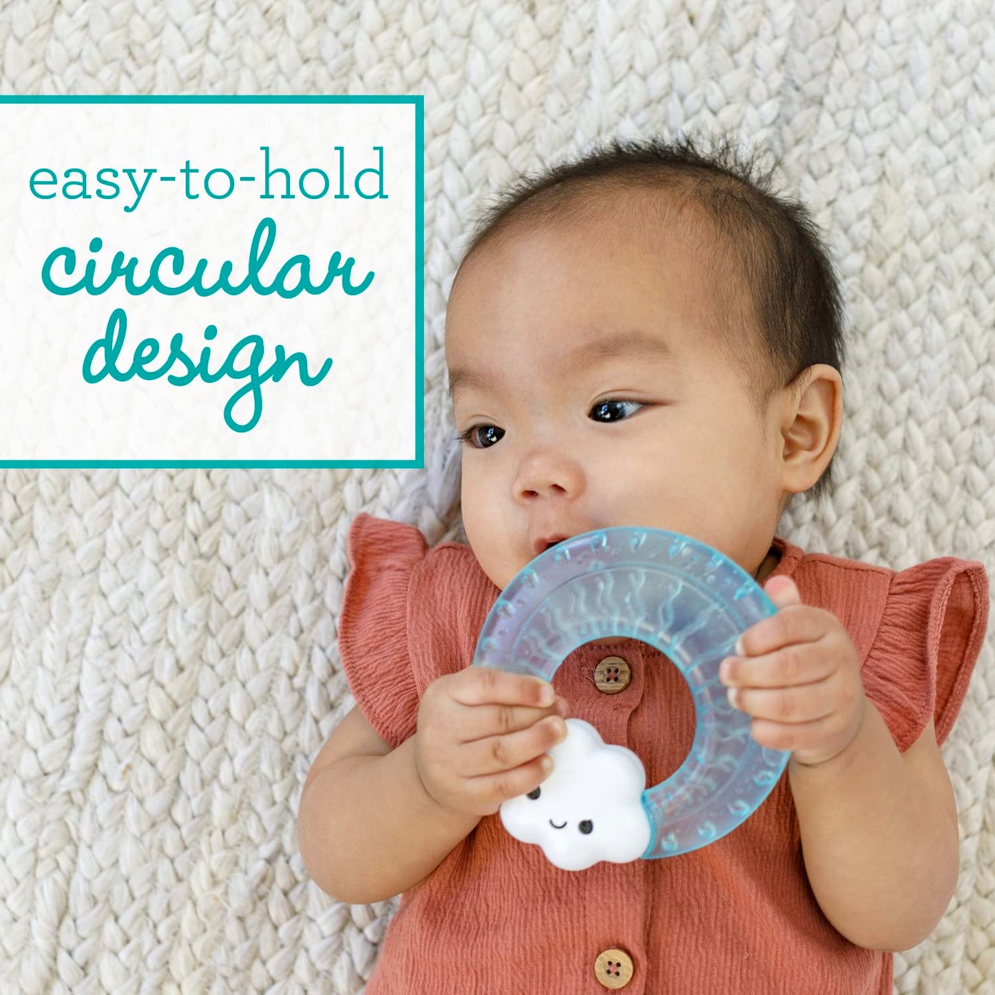 Infantino Shake & Soothe Water Teethers - Sensory Exploration And Teething Relief, Cloud And Star 2-Pack