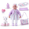 Kookamunga Kids 18 Inch Baby Doll Set - Realistic Baby Doll - Baby Dolls For 2 Year Old Girls & Boys And Up - Comes W/ Soft Baby Doll - Toy Baby Bottle - Diaper Bag - Blanket Pacifier & Unicorn Toy