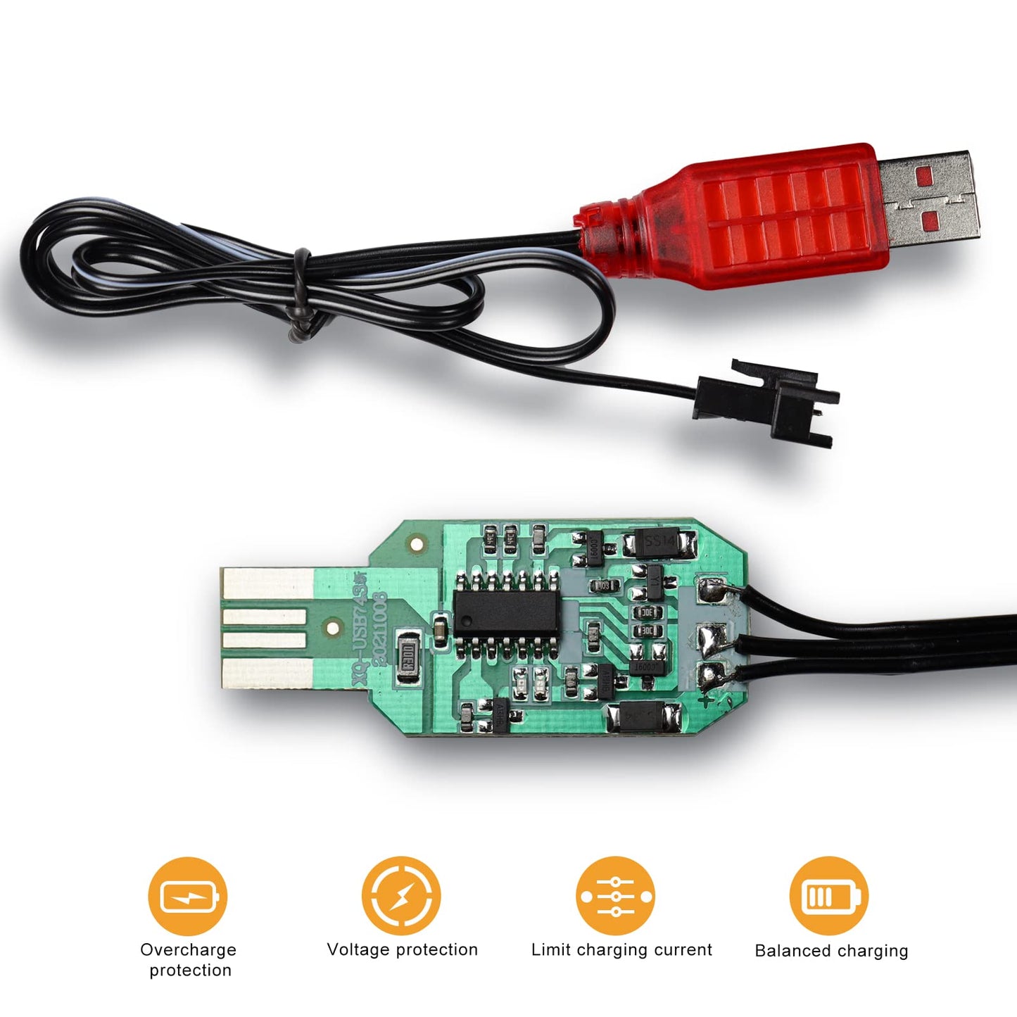 KBT RC Car Lithium Battery: 3.7V 1200mAh Rechargeable Li-ion Battery with SM -2P Plug & Charging Cable for RC Cars -2 Pack