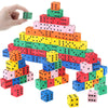 Jenaai 100 Pcs Foam Dice Small Colorful Foam Dice for Classroom Foam Dice Cubes with Number Dots Pocket Dice Bulk for Math Teaching Classroom Party Favor (Multicolor 0.79 Inch)