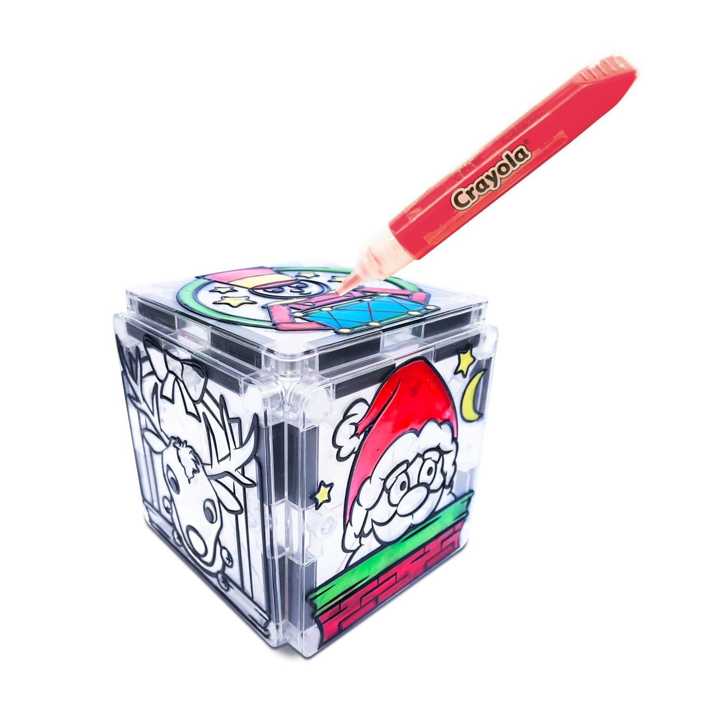 Createon Crayola Painton Holiday Magnetic Tiles, Magnetic Kids’ Building Toys, Stem Learning Travel Toys For Boys And Girls, 18-Piece Set