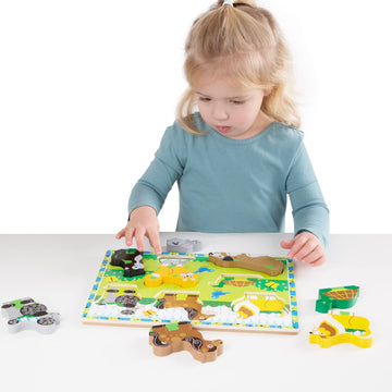 Melissa & Doug Pets Wooden Chunky Puzzle (8 Pcs)