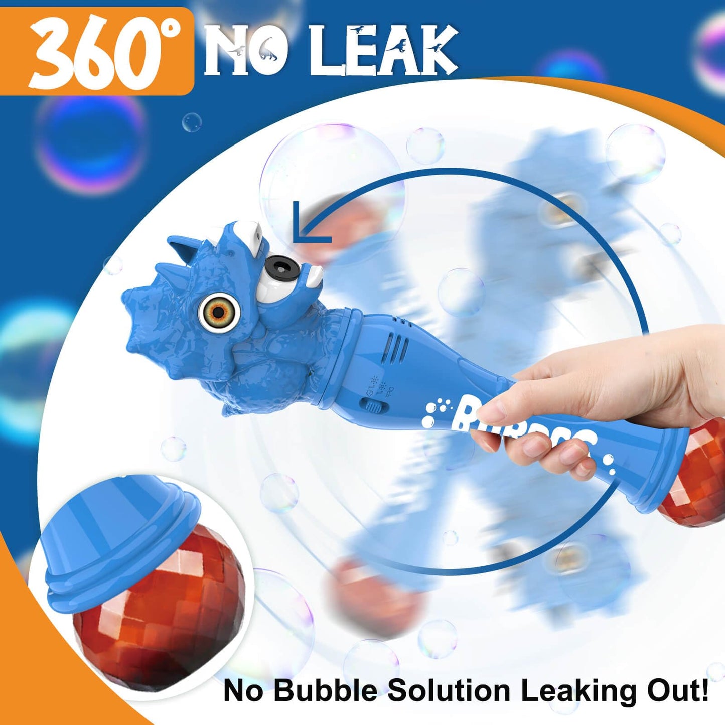 Aooess Bubble Wand Toys for Kids 3-8 Years Old Boys: Dinosaur Bubble Wand Bubbles Machine Bubble Blower for Toddlers 1-3 Dinosau
