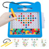 Svance Magnetic Drawing Board For Kids, Toddler Magnet Doodle Board With Beads And 2 Pens, Magnetic Dot Art Toys, Airplane Car Travel Activities (Blue Cat)