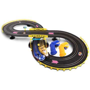 Nkok Sonic & Tails Rc Slot Car Set Race Set Vehicle, Black, Cars Rase On Figure-8 Track, Features A Lap Counter, Perfect Item For Kids, Ages 5 And Up