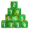 10 Pc D6 Dice 16Mm Acrylic Dice Set For Rpg Mtg Dnd Dice Table Games And Board Games (Green)