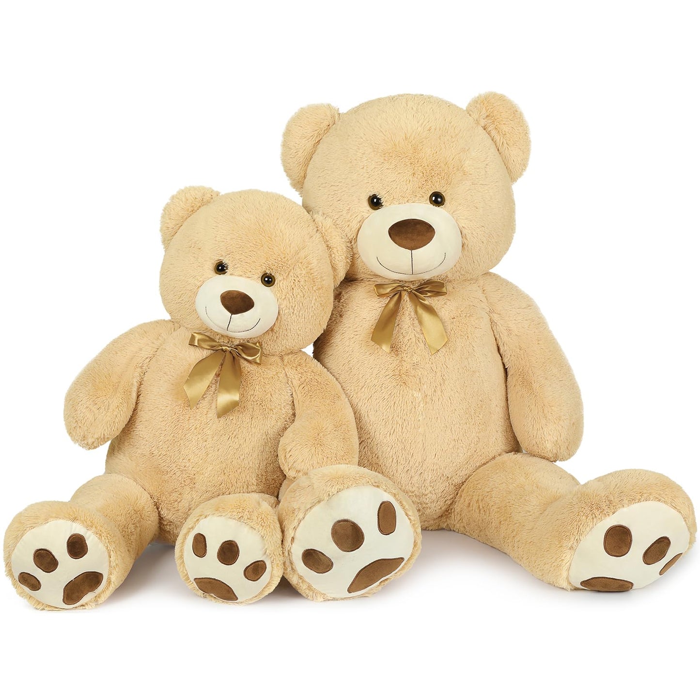 Maogolan Big Tan Large Teddy Bear 39 Inch Life Size Jumbo Stuffed Animals Stuffed Bear For Girlfriend Kids