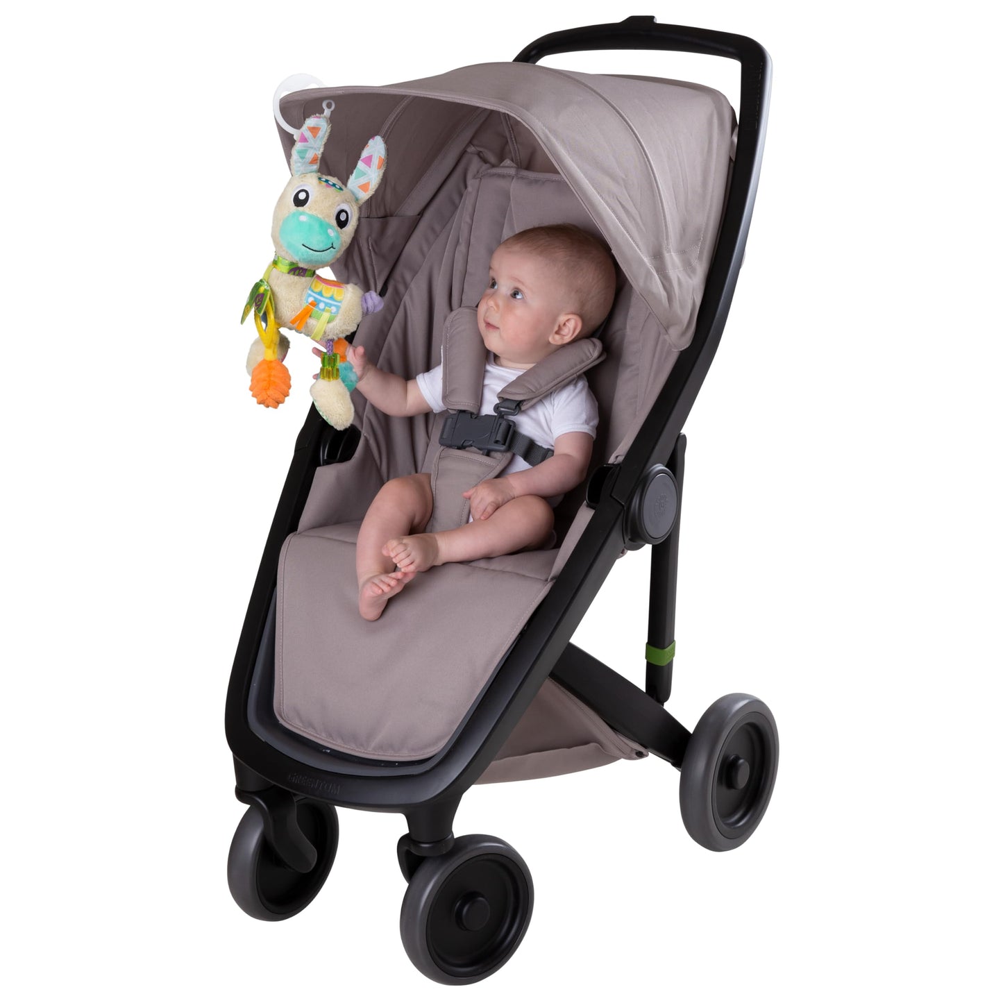 Playgro Sensory Friend Lupe Llama Sensory Toy - Ideal Stroller Toys For 0+ Months Babies To Encourage Grasping With Rattle - Improve Baby Sight & Touch Senses With On-The-Go Fun For Newborn Baby Toys