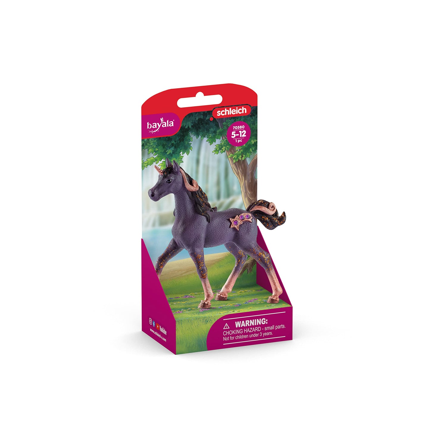 Schleich Bayala, Unicorn Toys For Girls And Boys, Shooting Star Unicorn Foal Toy Figurine, Purple, Ages 5+