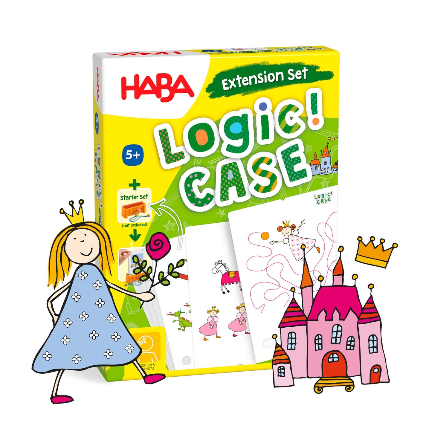 Haba Logic Case Extension Set: Princesses - Ages 5+ Gifts For 5 Year Old Girls, Learning Toys, Puzzle & Card Games For Kids, Tra