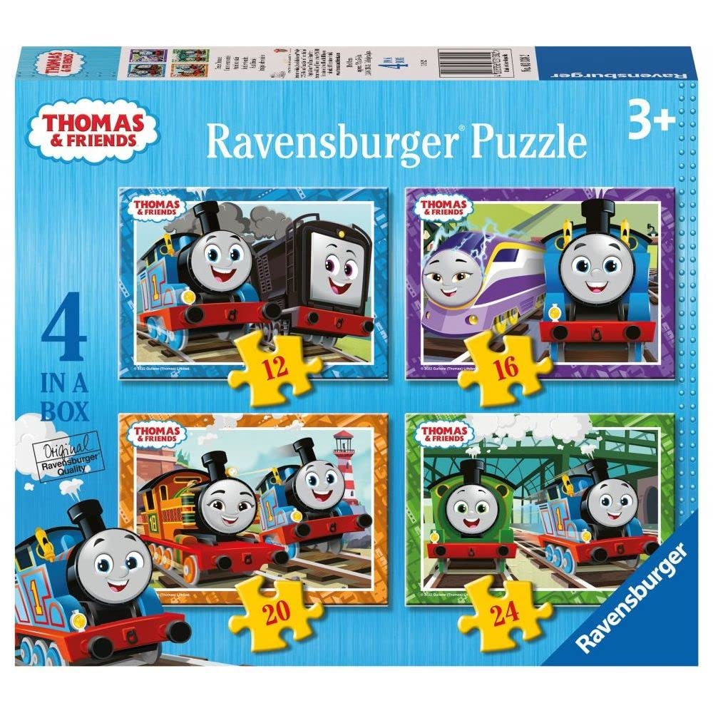 Ravensburger Thomas & Friends Jigsaw Puzzles for Kids Age 3 Years Up - 4 in a Box (12, 16, 20, 24 Pieces) - Educational Toys for