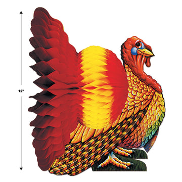 Beistle Colorful Tissue Turkey Centerpiece Pack of 2