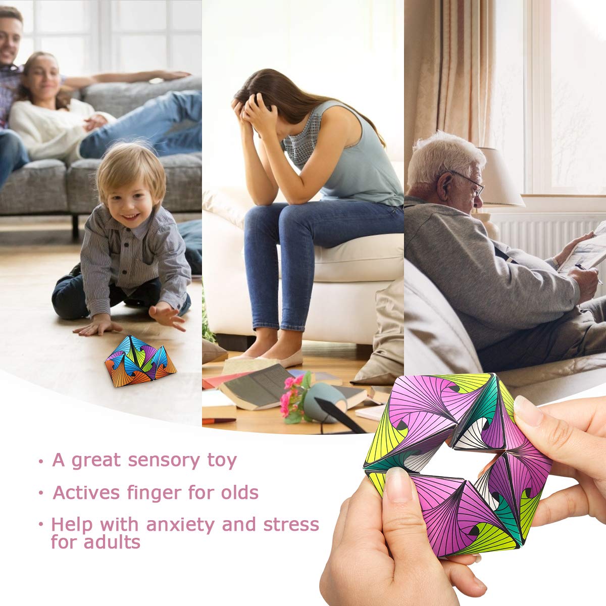 Euclidean Cube Fidget Toys For Kids, Desk Toy For Adults To Stay Calm And Focused, Magic Cube For Girls And Boys Over 3 Years Old