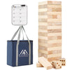 Megwoz Giant Tumble Tower Family Games For Kids And Adults 57 Blocks New Zealand Pine Wooden Blocks Stacking To Over 4.2Ft Family Games For Indoors Outdoors Games Yard Games For Family