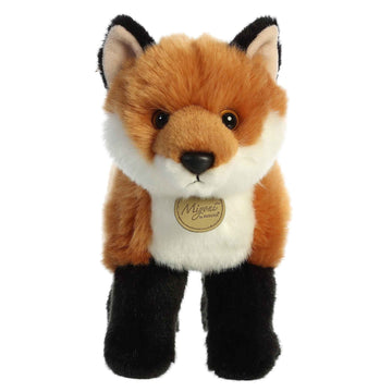 Aurora Realistic Miyoni Fox Stuffed Animal - Lifelike Detail - Cherished Companionship - Brown 10 Inches