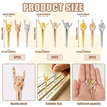 9Pcs Cribbage Board Pegs, Metal Cribbage Pegs Funny Finger Pegs Gesture Cribbage Pegs Cribbage Board Game Accessories For Friend