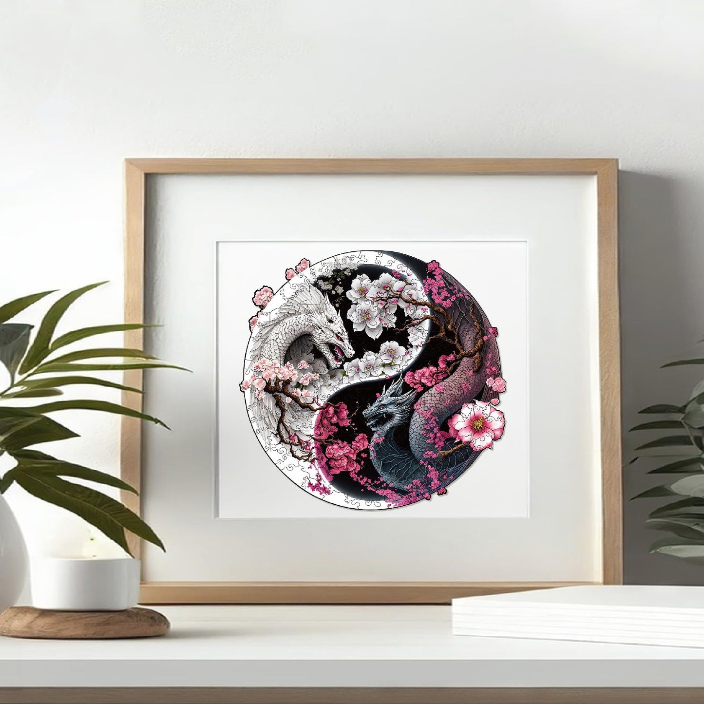 Wooden Puzzles for mature-themeds Dragon Wood Puzzles 200 Pieces Irregular Animal Shaped Unique Wooden Jigsaw Puzzles Creative Ghristmas Gift for Teenagers and mature-themeds