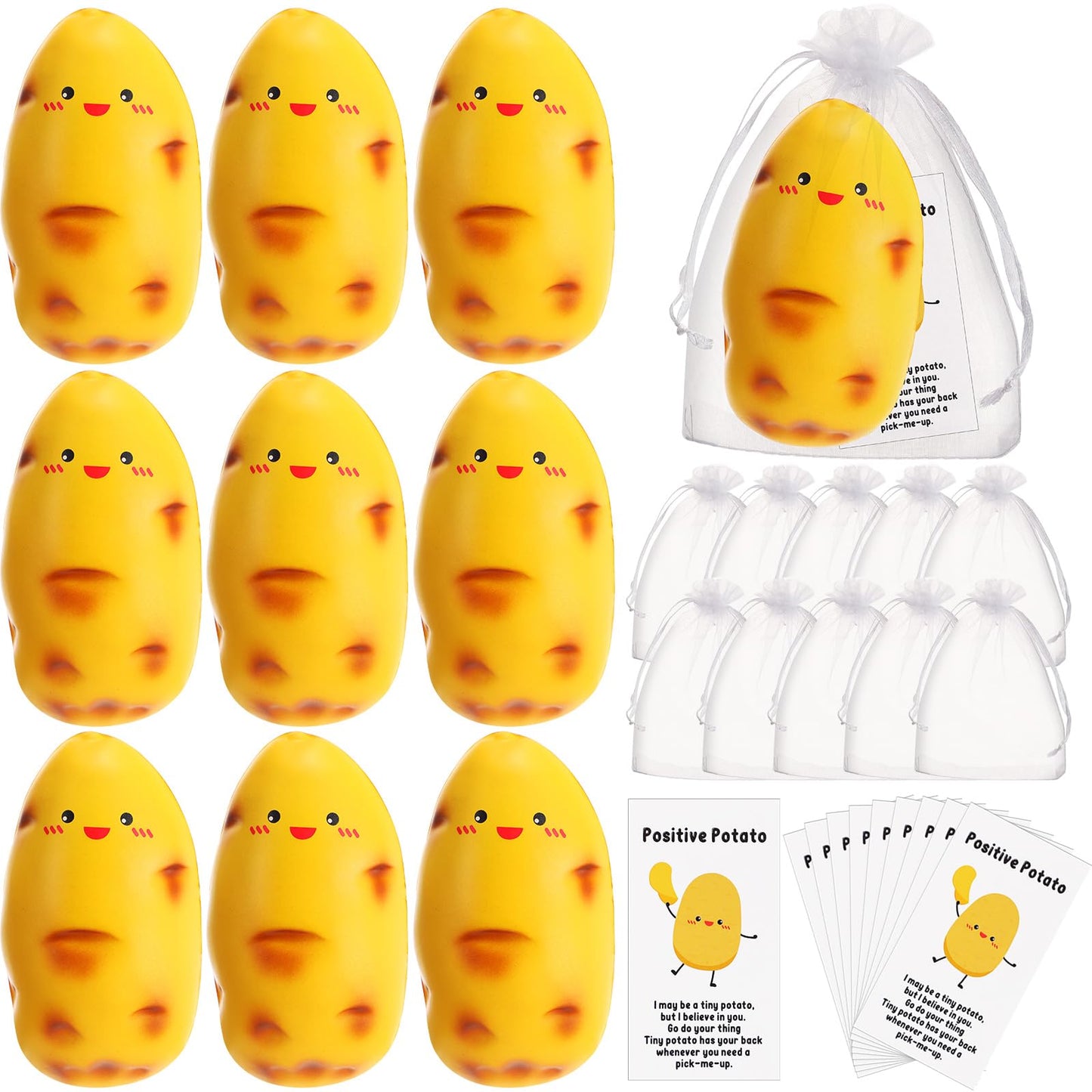 Libima 10 Pcs Inspirational Stress Balls Bulk for Graduation End of Year Student Gifts from Teacher Thank You Appreciation Posit