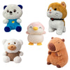 Eitheo Panda Blue Penguin Pink Capybara Teddy White Cat Yellow Pack 5 Soft Plush Stuffed Animals For Kids Boys Girls | Gift Set