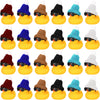 24 Pcs Mini Rubber Ducks In Bulk With 24 Sunglasses And 24 Hats, Yellow Small Mini Ducks Bathtub Toys Bath Toy For Cruise Baby Shower Kids Gift Holiday Birthday Party Favors