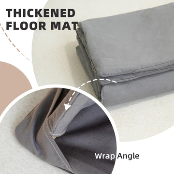 Xiaowantong Kids Teepee Tent With Padded Mat, Lights, And Carry Bag,Natural Cotton Canvas Washable Playhouse For Indoor Use,Idea