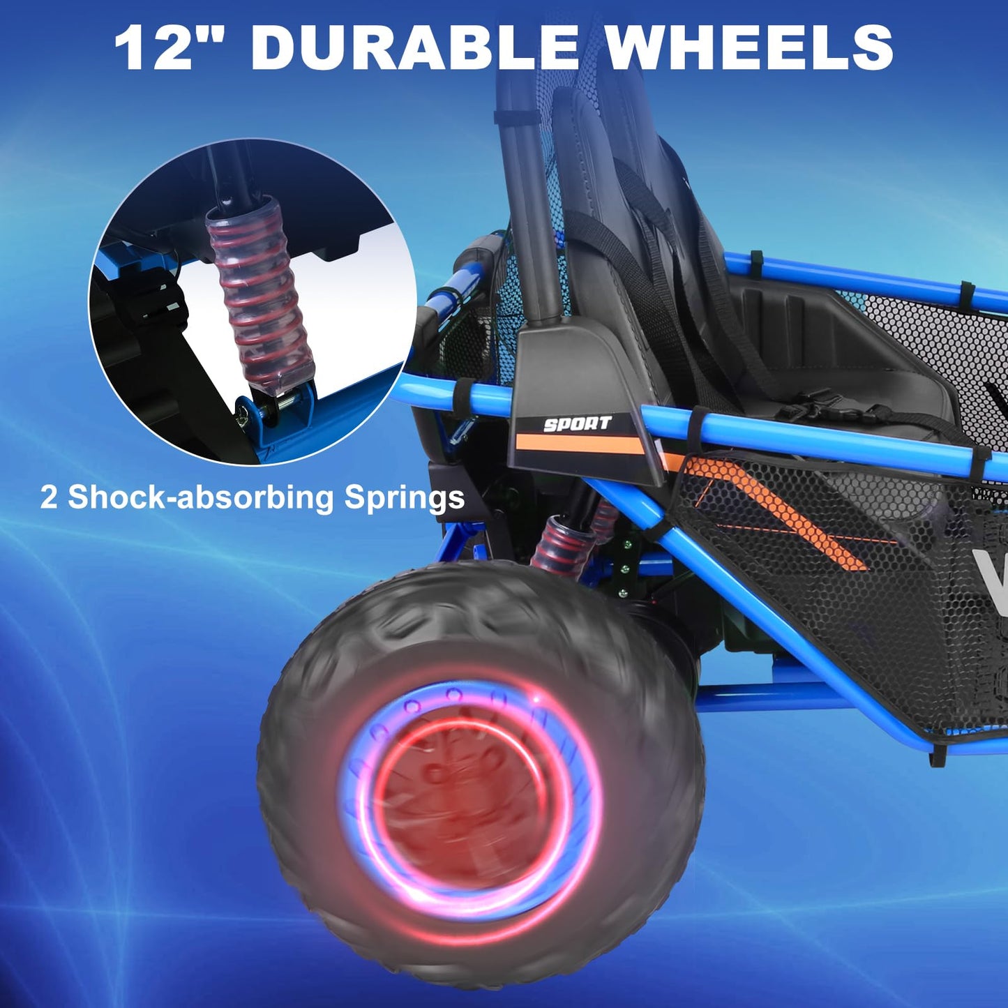OTTARO 24V 4WD 10 AH Ride on Car Truck, Electric Car UTV 2 Seater for Kids with Metal Frame, Remote Control, Bluetooth-Purple