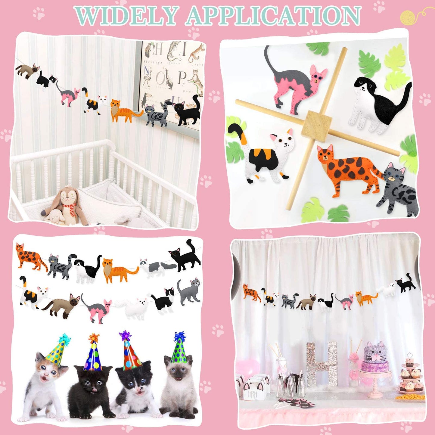 CiyvoLyeen Cat Sewing Kit for Kids - 12PCS Plush Toys Arts & Crafts Set, Animal Felt, Ideal for Ages 7-12, Learn to Sew