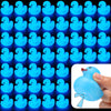 Tradder 50 Pcs 2 Inch Glow in The Dark Rubber Ducks Bulk Summer Rubber Float Ducks Light for Pool Bath Bathtub Baby Shower Irish