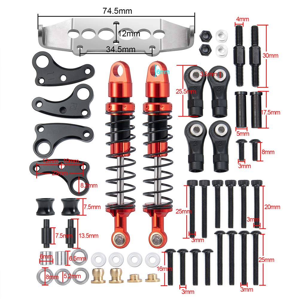 Benedict Harry 2pcs Rear Cantilever Kit Suspension Shock Set for RC Car TRX4 TRX-4 Upgrades Parts Accessories