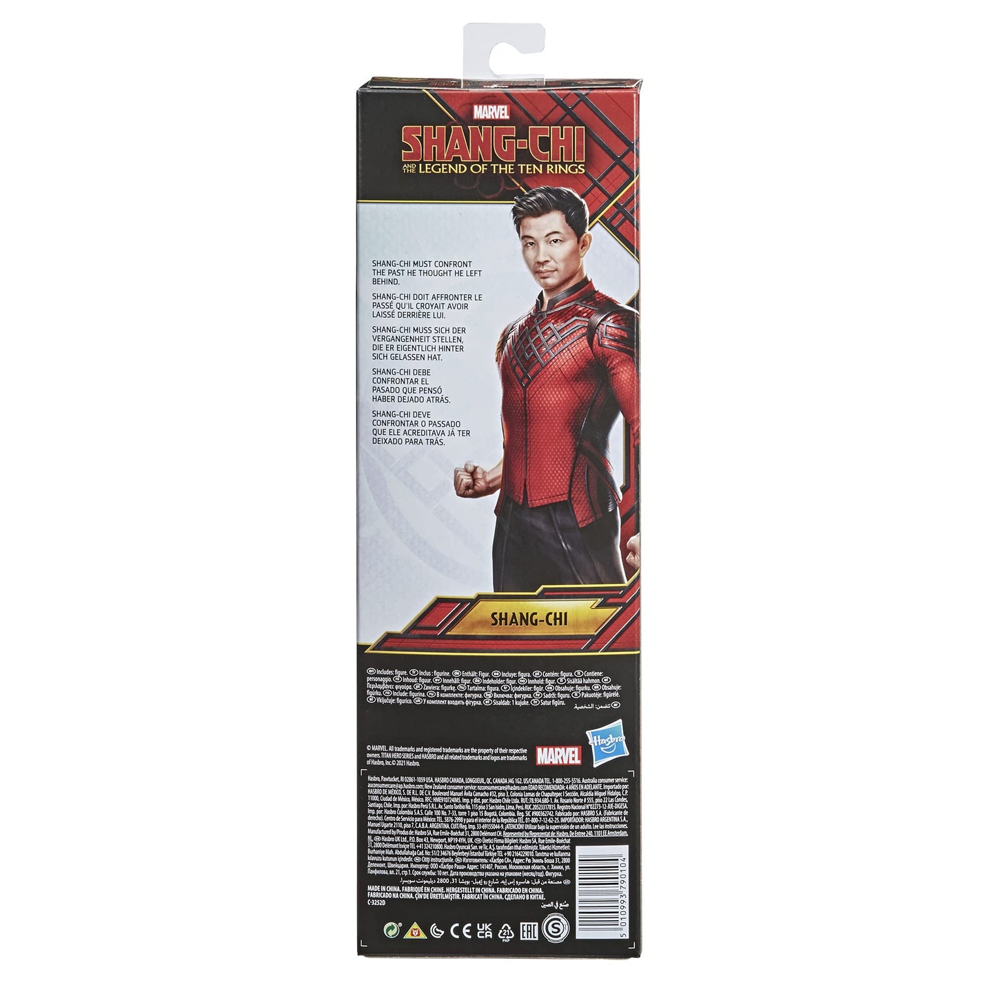 Marvel Titan Hero Series Shang-Chi Action Figure 12-inch Toy, Black and Red, Model F0950, for Kids Age 4 and Up