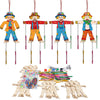 Fennoral 12 Pack Scarecrow Wind Chime Kit For Kids Make You Own Scarecrow Craft Kit Diy Arts And Crafts For Boys Girls Fall Art