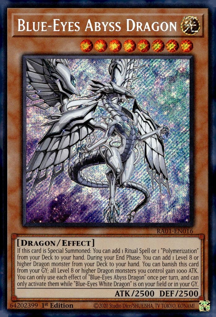 Blue-Eyes Abyss Dragon (Secret Rare) - Ra01-En016 - Secret Rare - 1St Edition