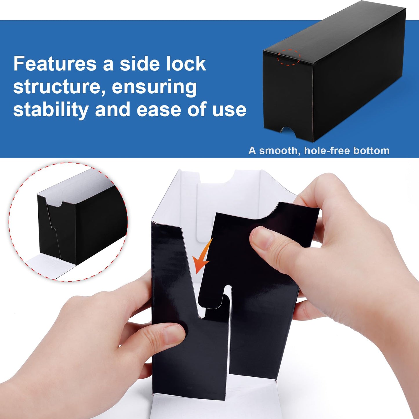 Leyzan Card Storage Box For Toploader, 12 600 Count Cardboard Trading Card Organizer Box With Dividers For Sports Tcg Mtg, Blac