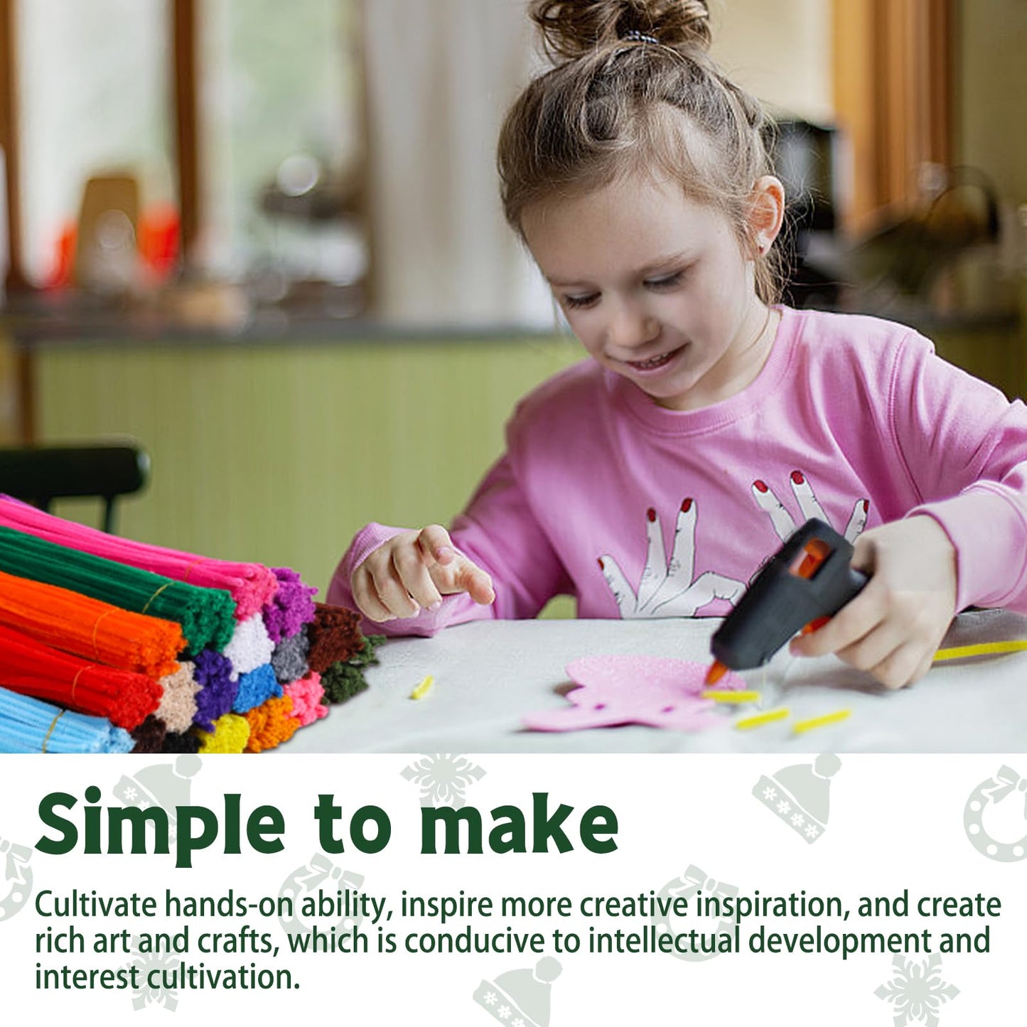 Veroave 200pcs Pipe Cleaners, 20 Colors Thick Pipe Cleaners Craft, Multi-Color Chenille Stems, Art and Craft Supplies, Christmas