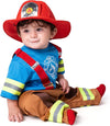 Spooktacular Creations Halloween Baby Mini Firefighter Costume Toddler Fireman Costume Unisex for Boys and Girls Halloween Event School Dress Up Party (18-24 months)