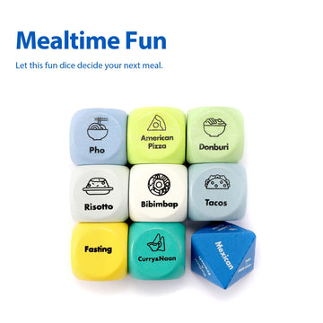 Fiolly Food Decision Dice For Eating Out Food Deciding Dice For Couples Family Gifts Meal Dice Food Decider Game Wood Dice Set 9