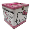 The Tin Box Company XL Hello Kitty Storage Tin with Handle - Pink and White, Tin Plate Steel, Model 697207
