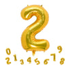 32 Inch Gold Number 2 Balloons Foil Ballon Digital Birthday Party Decoration Supplies (Gold Number 2 Balloon)