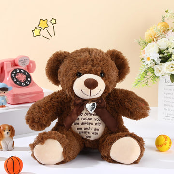 Silipull 12 In Bear Stuffed Animals With Voice Recorder Set 30 Seconds Voice Sound Recorder Module Soft Plush Remembrance Bear W