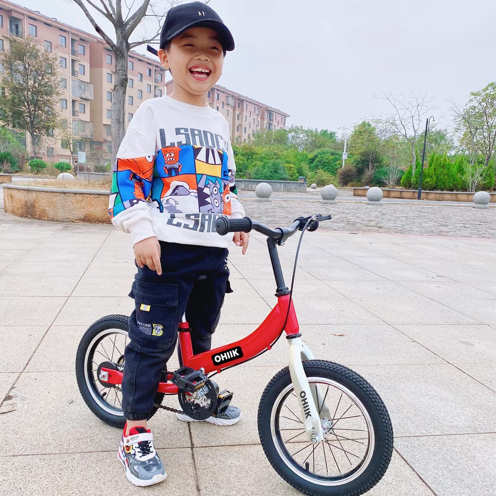 Ohiik Balance Bike 2 In 1 For Kids 2 3 4 5 6 7 Years Old,Balance To Pedals Bike,12 14 16 Inch Kids Bike,With Pedal Kit,Training