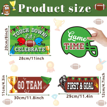 20 Pieces Football Party Sign Football Tailgate Party Supplies Concession Stand Decoration Football Team Party Decor Favors for