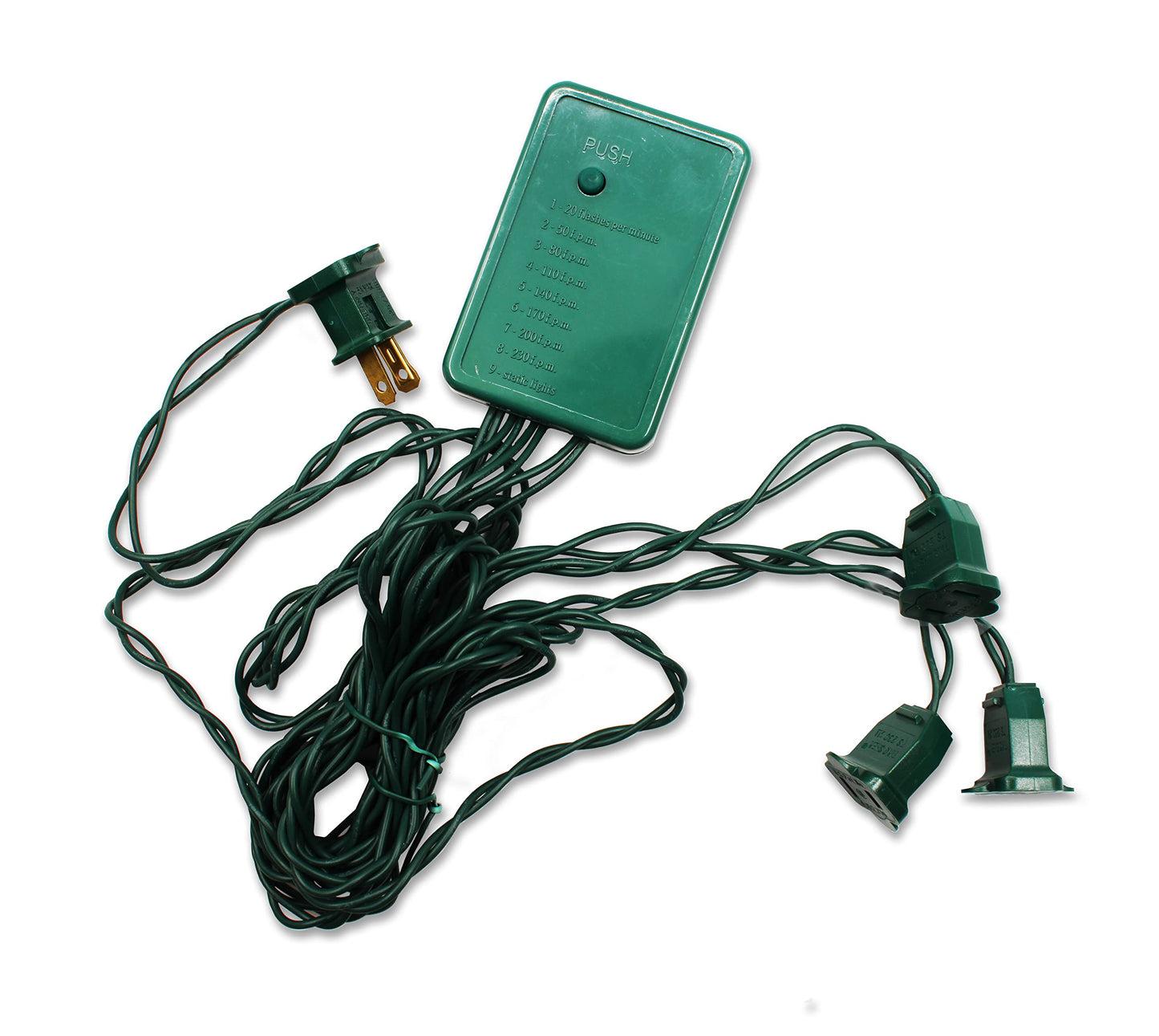 Queens Of Christmas 3 Channel Chasing Push Button Speed Control, 1 Count (Pack Of 1), Gray