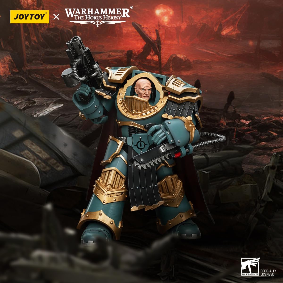 Joytoy Warhammer The Horus Heresy Sons of Horus 1:18 Action Figure Mecha Joy Toy Legion Praetor in Cataphractii Terminator Armou